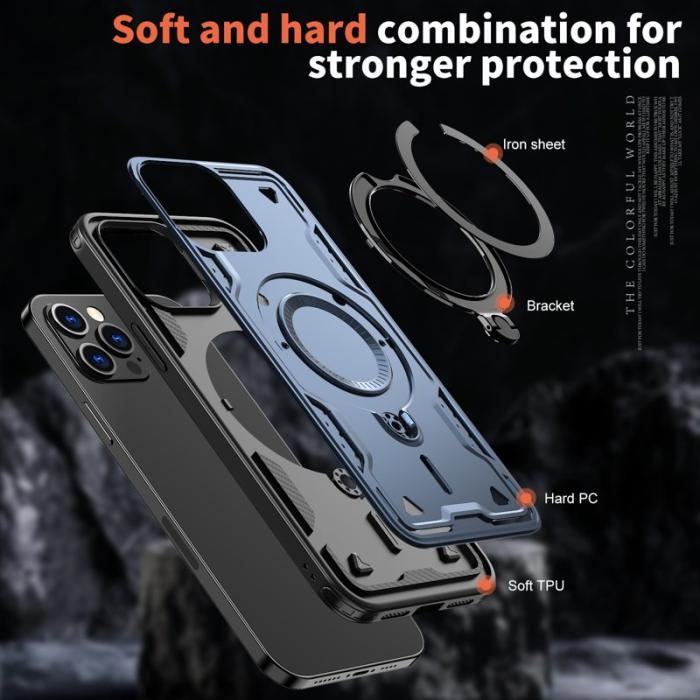 N/A - iPhone 13 Pro Max Skal Plast Militärskydd - Blå