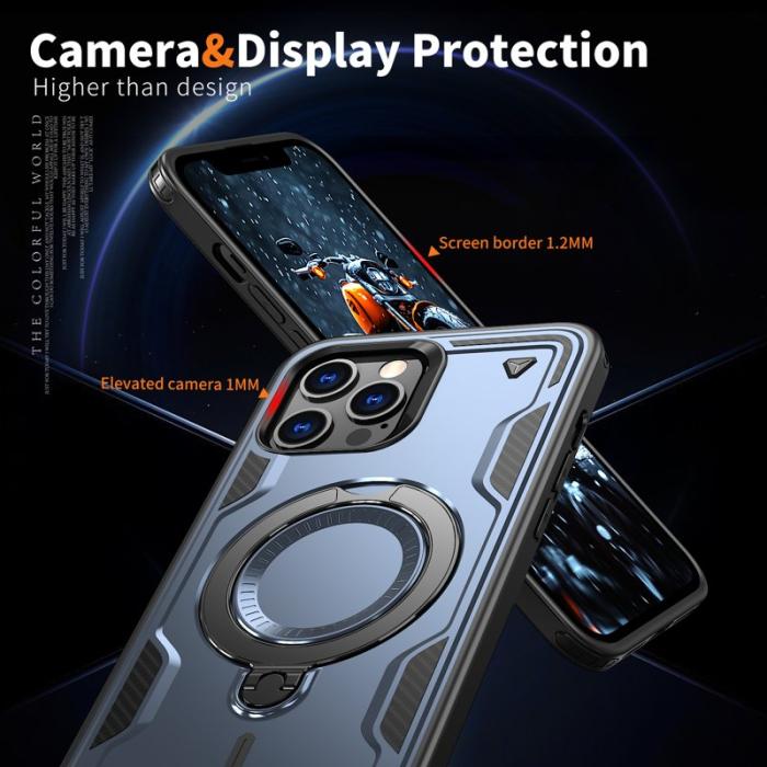 N/A - iPhone 13 Pro Max Skal Plast Militärskydd - Blå