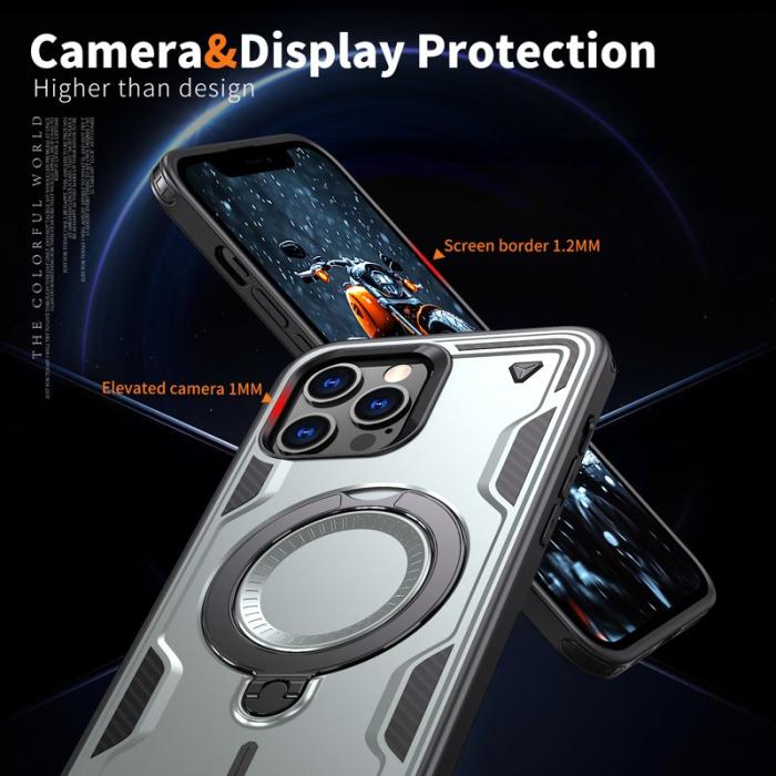 N/A - iPhone 13 Pro Max Skal Plast Militärskydd - Grå