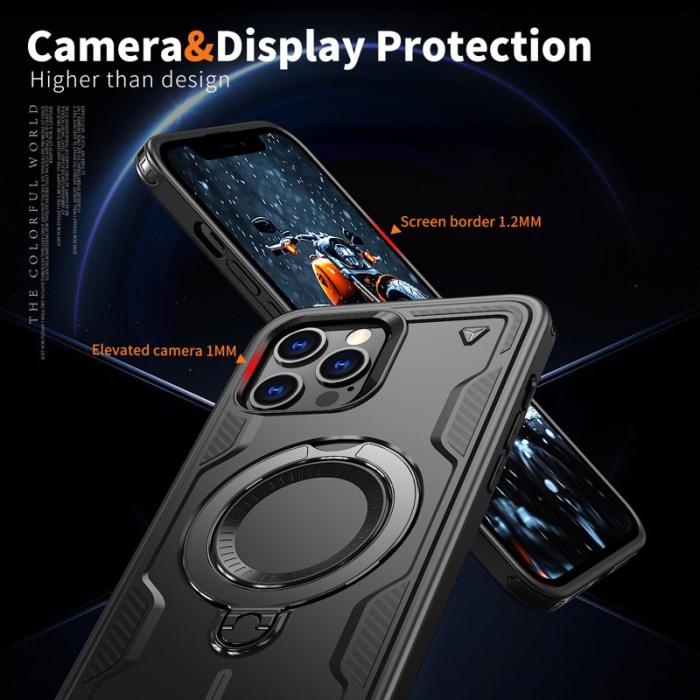 N/A - iPhone 13 Pro Max Skal Plast Militärskydd - Svart