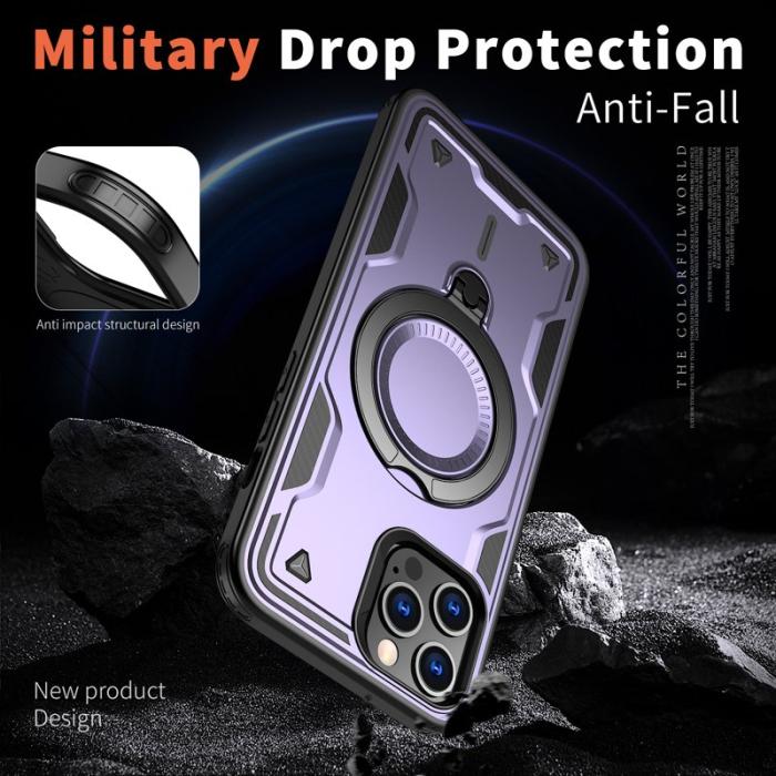 N/A - iPhone 13 Pro Max Skal Plast Militärt Skydd - Lila