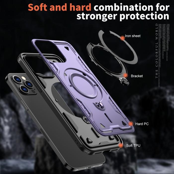 N/A - iPhone 13 Pro Max Skal Plast Militärt Skydd - Lila