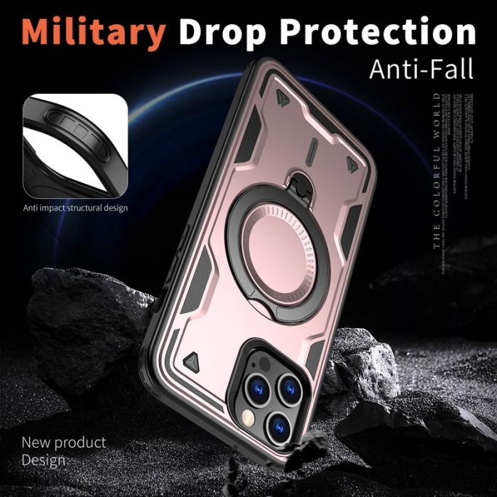 N/A - iPhone 13 Pro Max Skal Plast Militärt Skydd - Roséguld