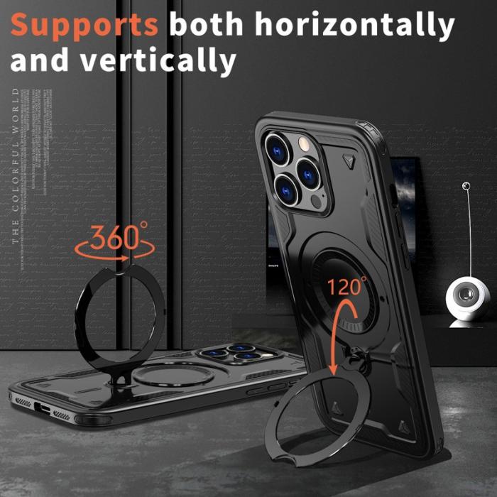 N/A - iPhone 14 Pro Max Skal Plast Militärt Skydd - Svart