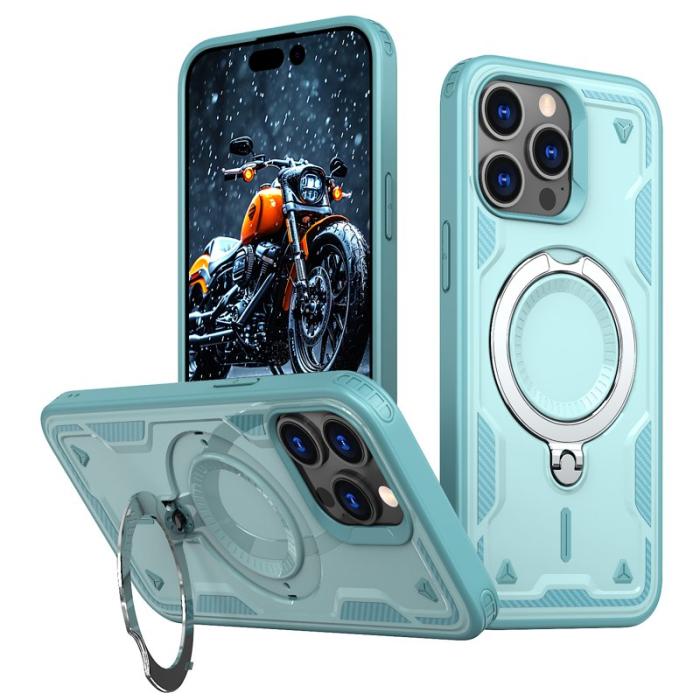 N/A - iPhone 15 Pro Max Skal Plast Militärt Skydd - Baby Blue