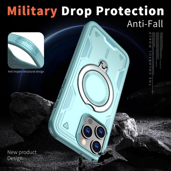 N/A - iPhone 15 Pro Max Skal Plast Militärt Skydd - Baby Blue
