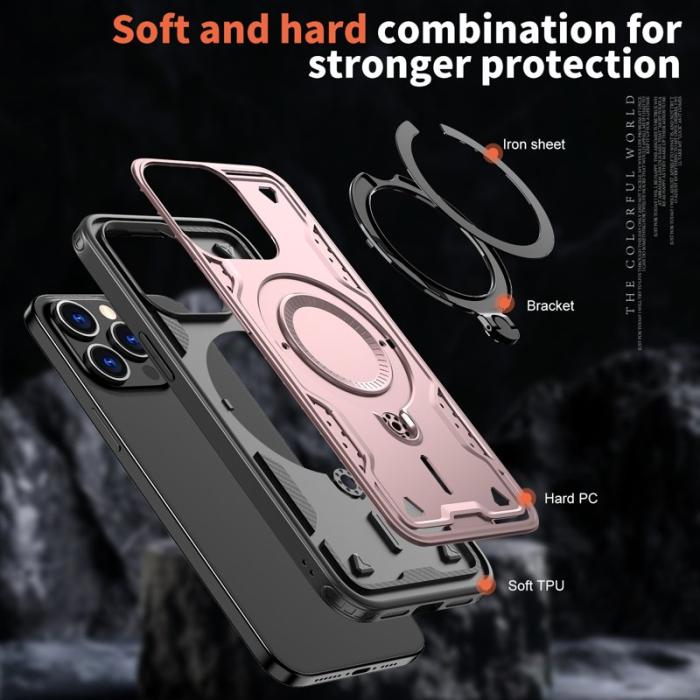 N/A - iPhone 15 Pro Max Skal Plast Militärt Skydd - Roséguld
