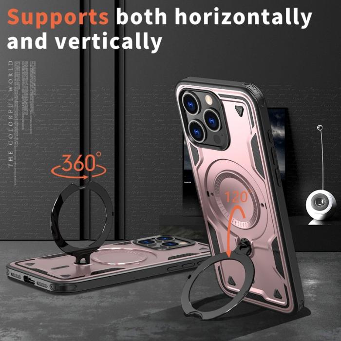 N/A - iPhone 15 Pro Max Skal Plast Militärt Skydd - Roséguld