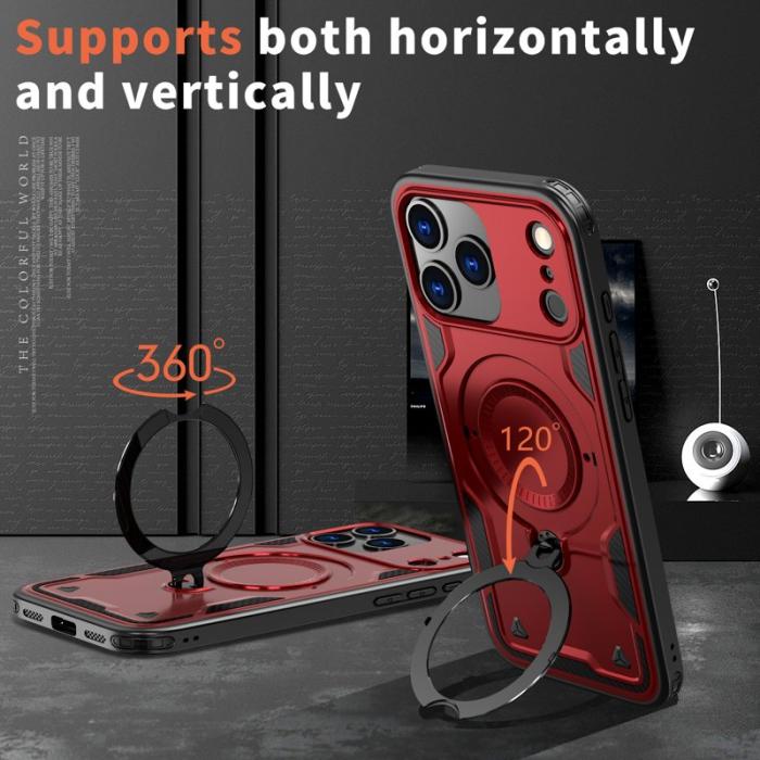 N/A - iPhone 17 Pro Max Skal Plast Militärt Skydd - Röd