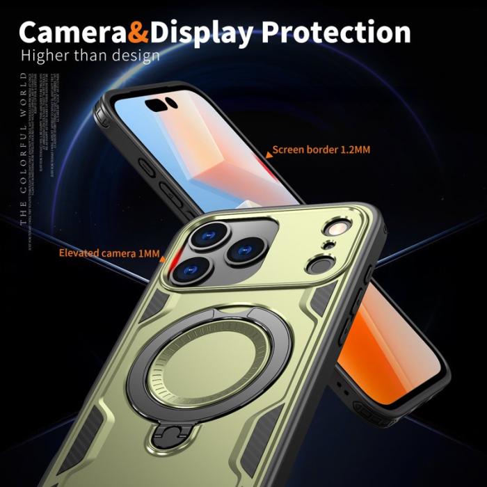 N/A - iPhone 17 Pro Skal Plast Militärt Skydd - Olivgrön