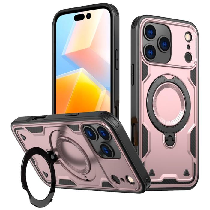 N/A - iPhone 17 Pro Skal Plast Militärt Skydd - Roséguld