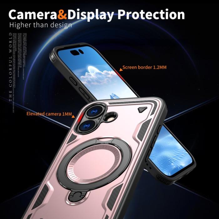 N/A - iPhone 17 Skal Plast MagSafe Militärskydd - Roséguld