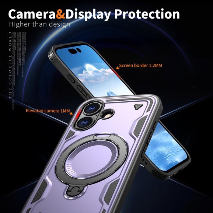 N/A - iPhone 17 Skal Plast MagSafe Militärt Skydd - Lila