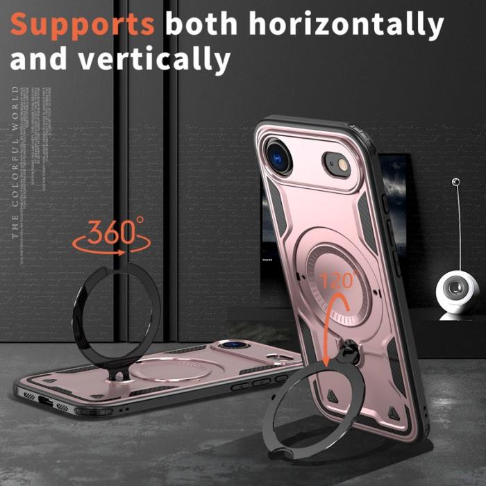 N/A - iPhone Air Skal PC TPU Militärt Skydd Kickstand - Roséguld