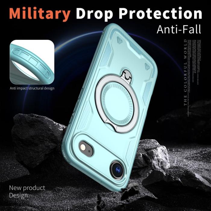 N/A - iPhone Air Skal Plast MagSafe Militärskydd - Baby Blue