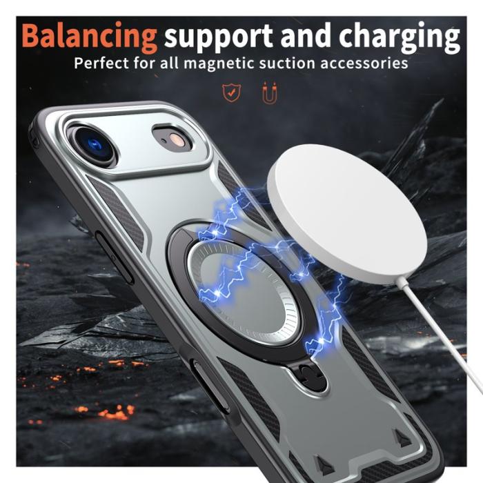 N/A - iPhone Air Skal Plast MagSafe Militärskydd - Grå