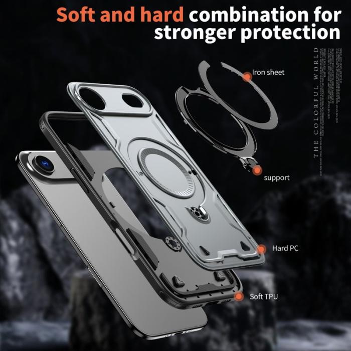 N/A - iPhone Air Skal Plast MagSafe Militärskydd - Grå