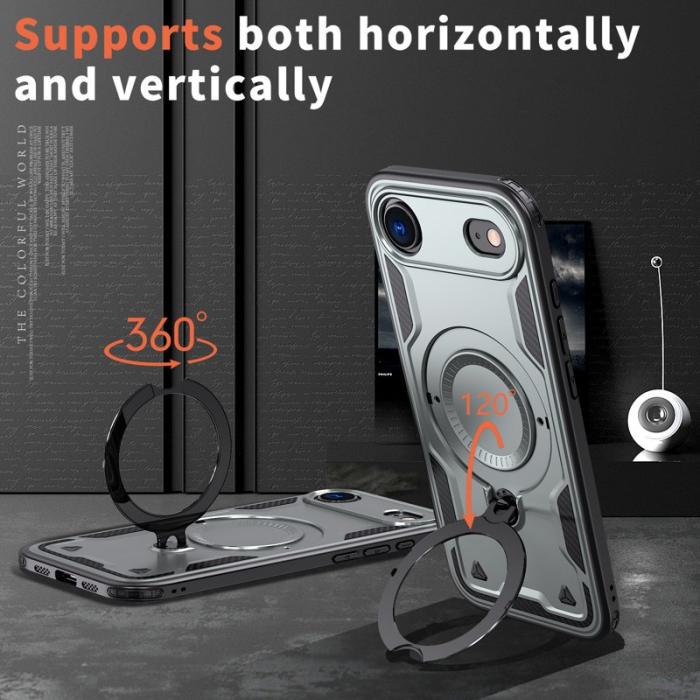 N/A - iPhone Air Skal Plast MagSafe Militärskydd - Grå