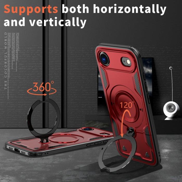 N/A - iPhone Air Skal Plast MagSafe Militärskydd - Röd