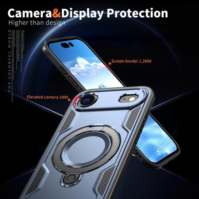 N/A - iPhone Air Skal Plast Militärt Skydd med Ställ - Blå