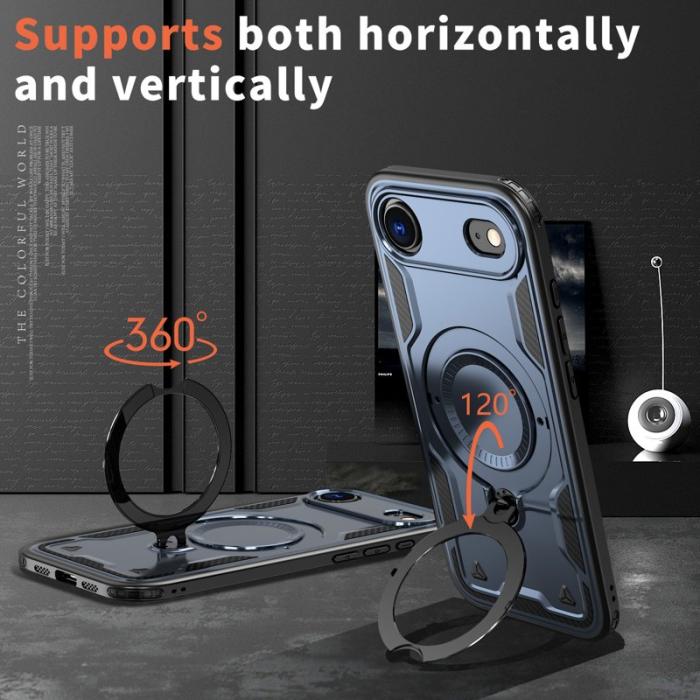 N/A - iPhone Air Skal Plast Militärt Skydd med Ställ - Blå