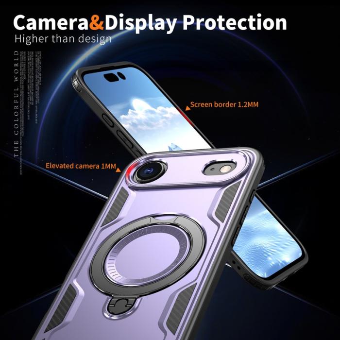 N/A - iPhone Air Skal Plast Militärt Skydd med Ställ - Lila