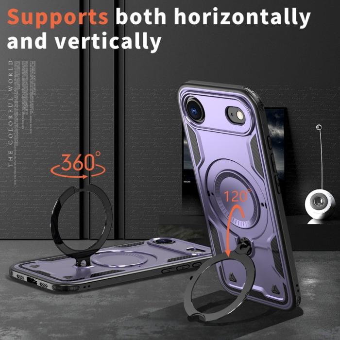 N/A - iPhone Air Skal Plast Militärt Skydd med Ställ - Lila