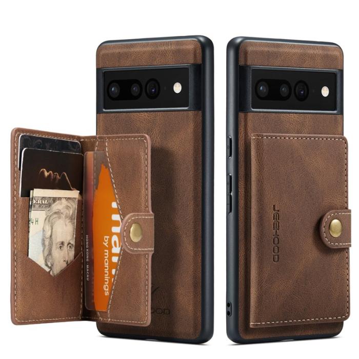 JEEHOOD - JEEHOOD Google Pixel 7 Pro 5G Fodral KonstLäder - Brun