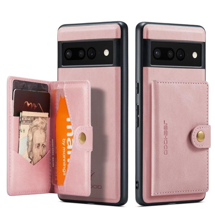 JEEHOOD - JEEHOOD Google Pixel 7 Pro 5G Fodral KonstLäder - Rosa