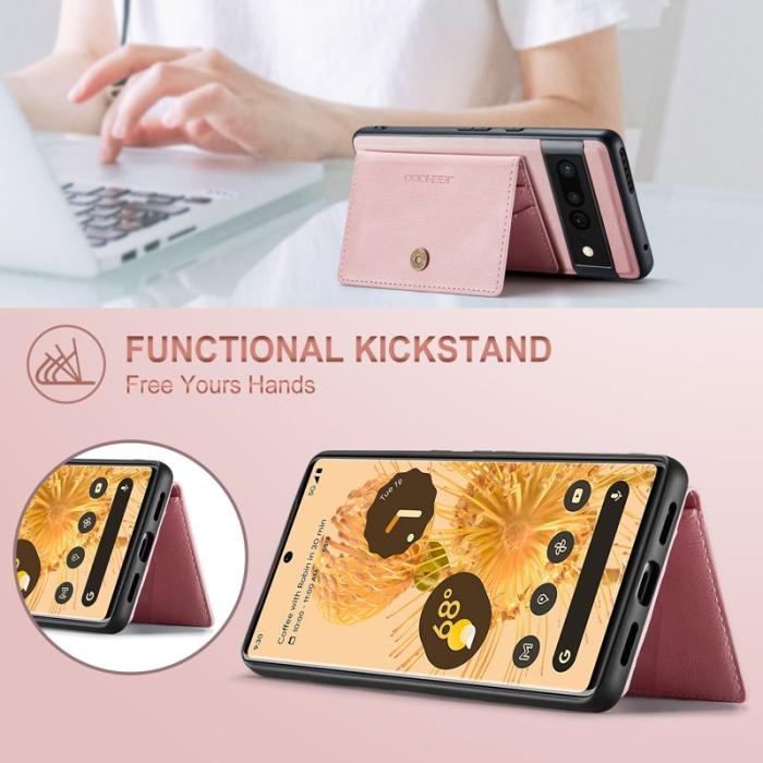 JEEHOOD - JEEHOOD Google Pixel 7 Pro 5G Fodral KonstLäder - Rosa