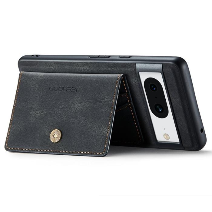 JEEHOOD - JEEHOOD Google Pixel 8 Fodral Äkta Läder - Svart