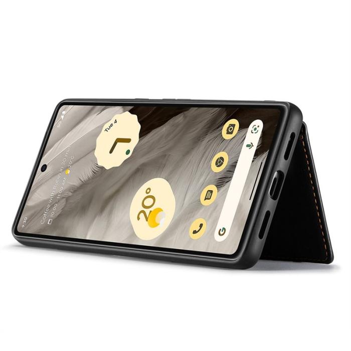 JEEHOOD - JEEHOOD Google Pixel 8 Fodral Äkta Läder - Svart