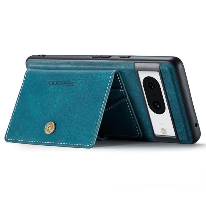 JEEHOOD - JEEHOOD Google Pixel 8 Fodral Äkta Läder Vintage - Blå