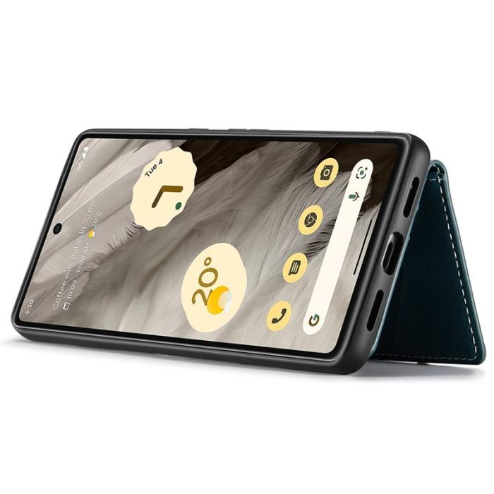 JEEHOOD - JEEHOOD Google Pixel 8 Fodral Äkta Läder Vintage - Blå