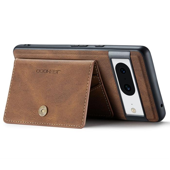 JEEHOOD - JEEHOOD Google Pixel 8 Fodral Äkta Läder Vintage - Brun