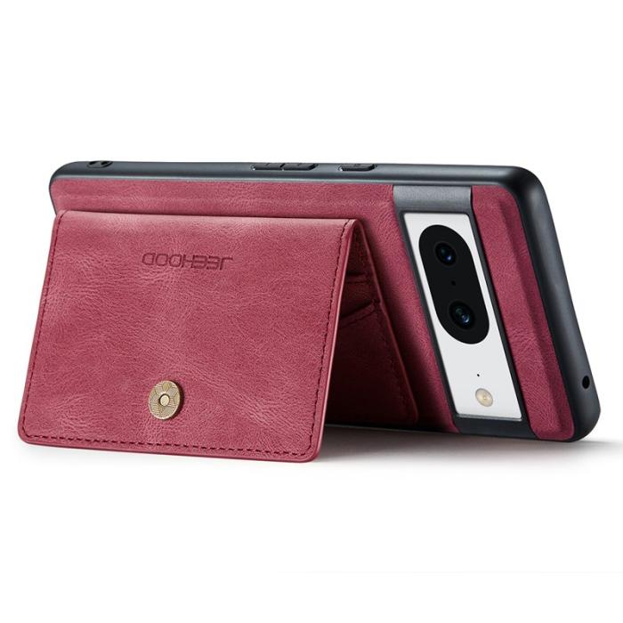 JEEHOOD - JEEHOOD Google Pixel 8 Fodral Äkta Läder Vintage - Röd