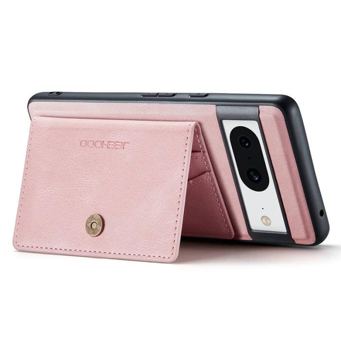 JEEHOOD - JEEHOOD Google Pixel 8 Fodral Äkta Läder Vintage - Rosa