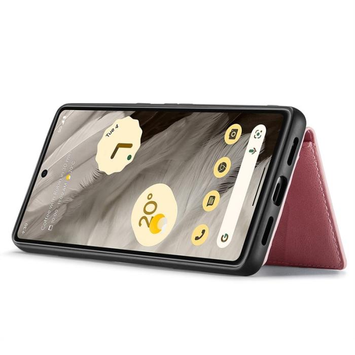 JEEHOOD - JEEHOOD Google Pixel 8 Fodral Äkta Läder Vintage - Rosa