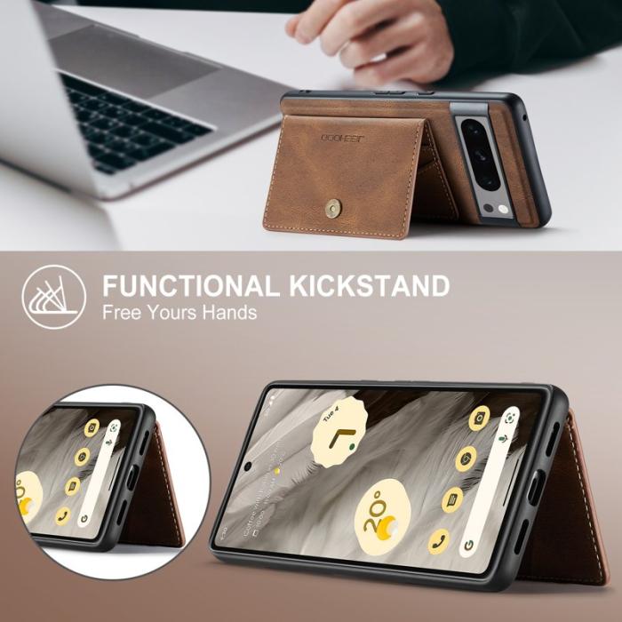 JEEHOOD - JEEHOOD Google Pixel 8 Pro Fodral KonstLäder - Brun