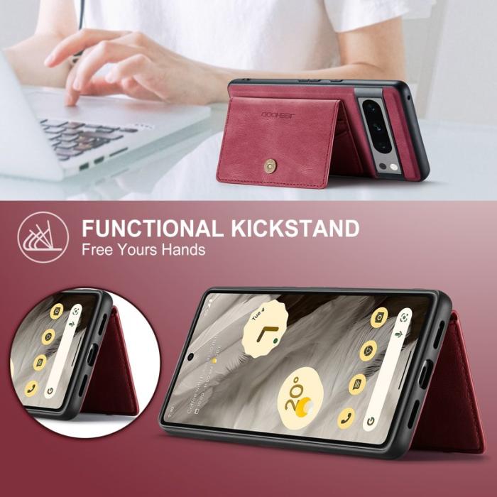 JEEHOOD - JEEHOOD Google Pixel 8 Pro Fodral KonstLäder - Röd