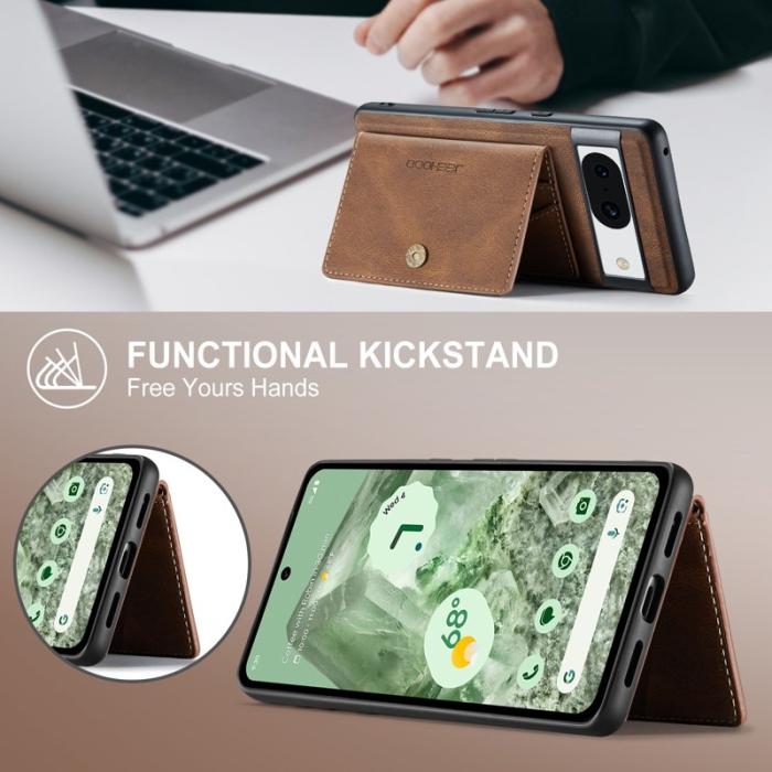 JEEHOOD - JEEHOOD Google Pixel 8a Fodral KonstLäder Plast - Brun