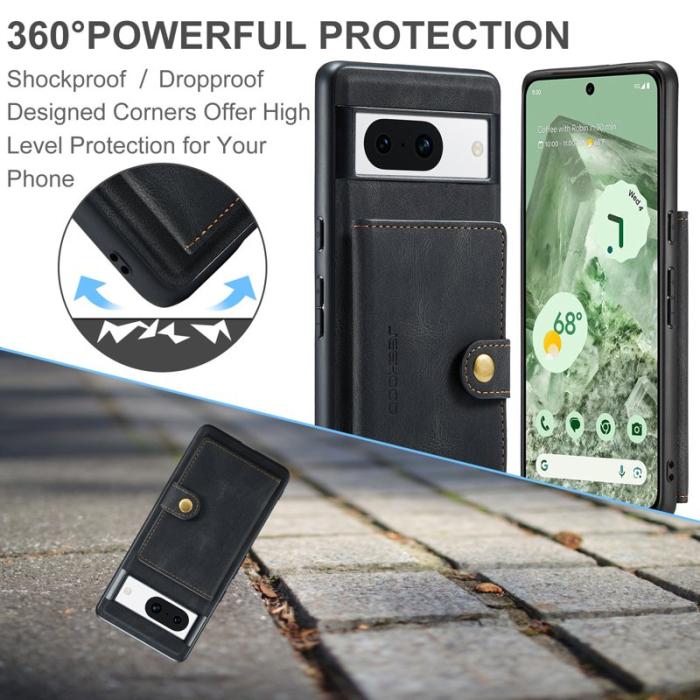 JEEHOOD - JEEHOOD Google Pixel 8a Fodral KonstLäder Plast - Svart