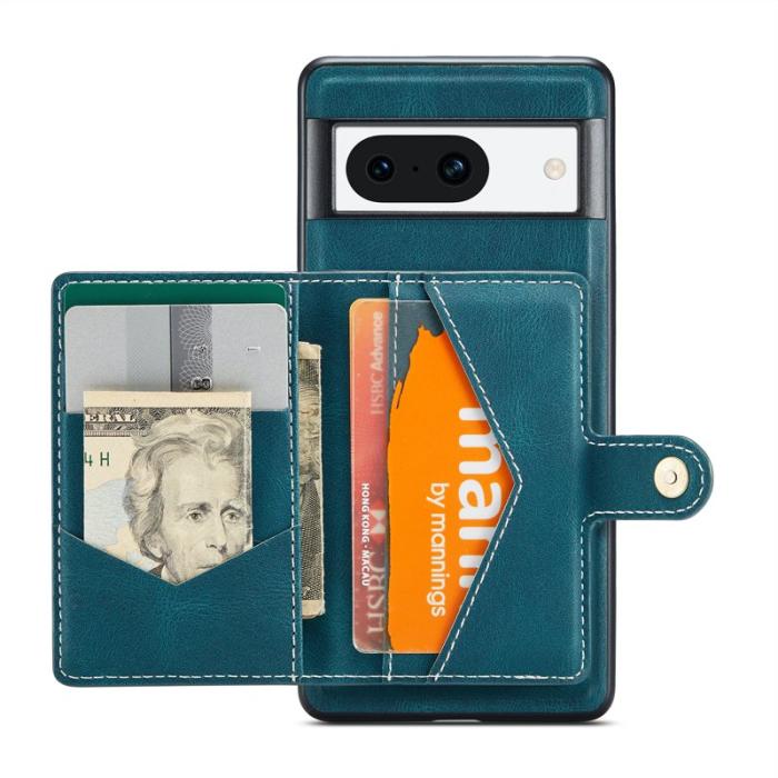 JEEHOOD - JEEHOOD Google Pixel 8a Fodral Konstläder Plast Retro - Blå