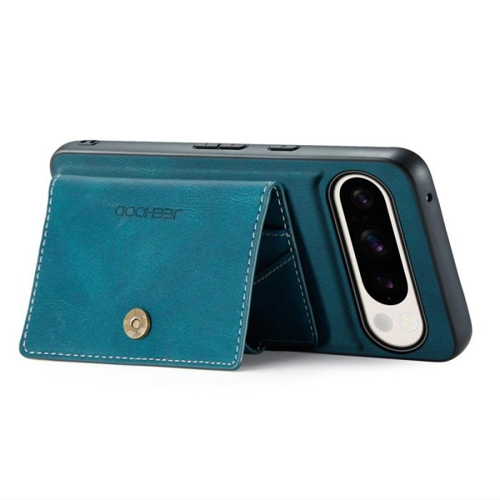 JEEHOOD - JEEHOOD Google Pixel 9 Pro XL Fodral Retro Konstläder Plast - Blå