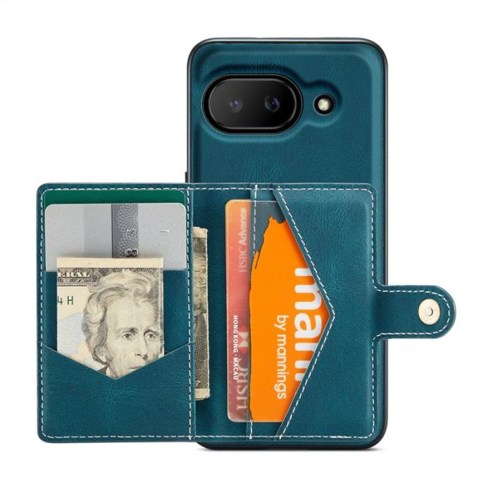 JEEHOOD - JEEHOOD Google Pixel 9a Fodral Äkta Läder - Blå