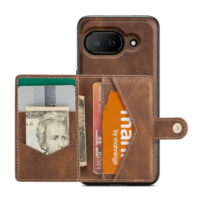 JEEHOOD - JEEHOOD Google Pixel 9a Fodral Äkta Läder - Brun