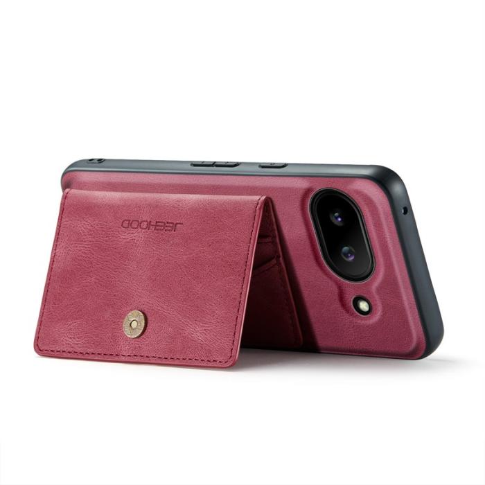 JEEHOOD - JEEHOOD Google Pixel 9a Fodral Äkta Läder - Röd