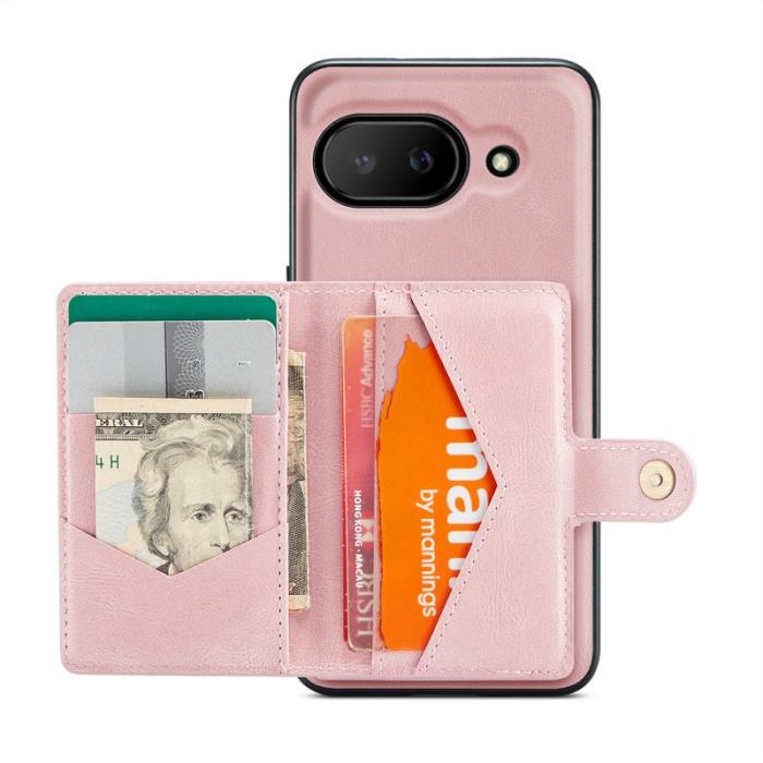 JEEHOOD - JEEHOOD Google Pixel 9a Fodral Äkta Läder - Rosa