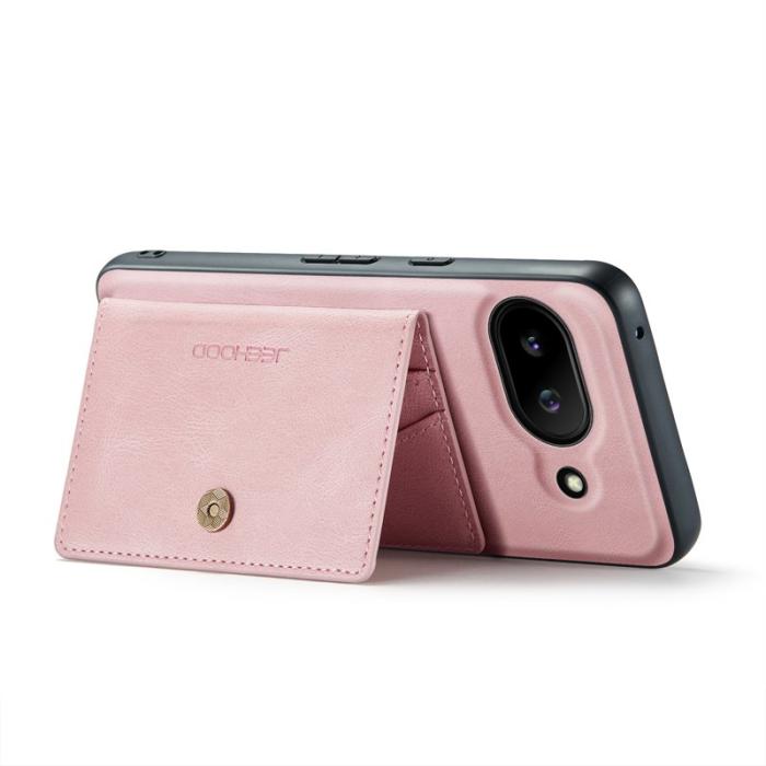 JEEHOOD - JEEHOOD Google Pixel 9a Fodral Äkta Läder - Rosa