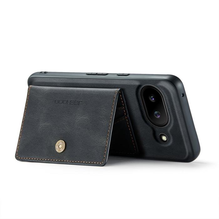 JEEHOOD - JEEHOOD Google Pixel 9a Fodral Äkta Läder - Svart